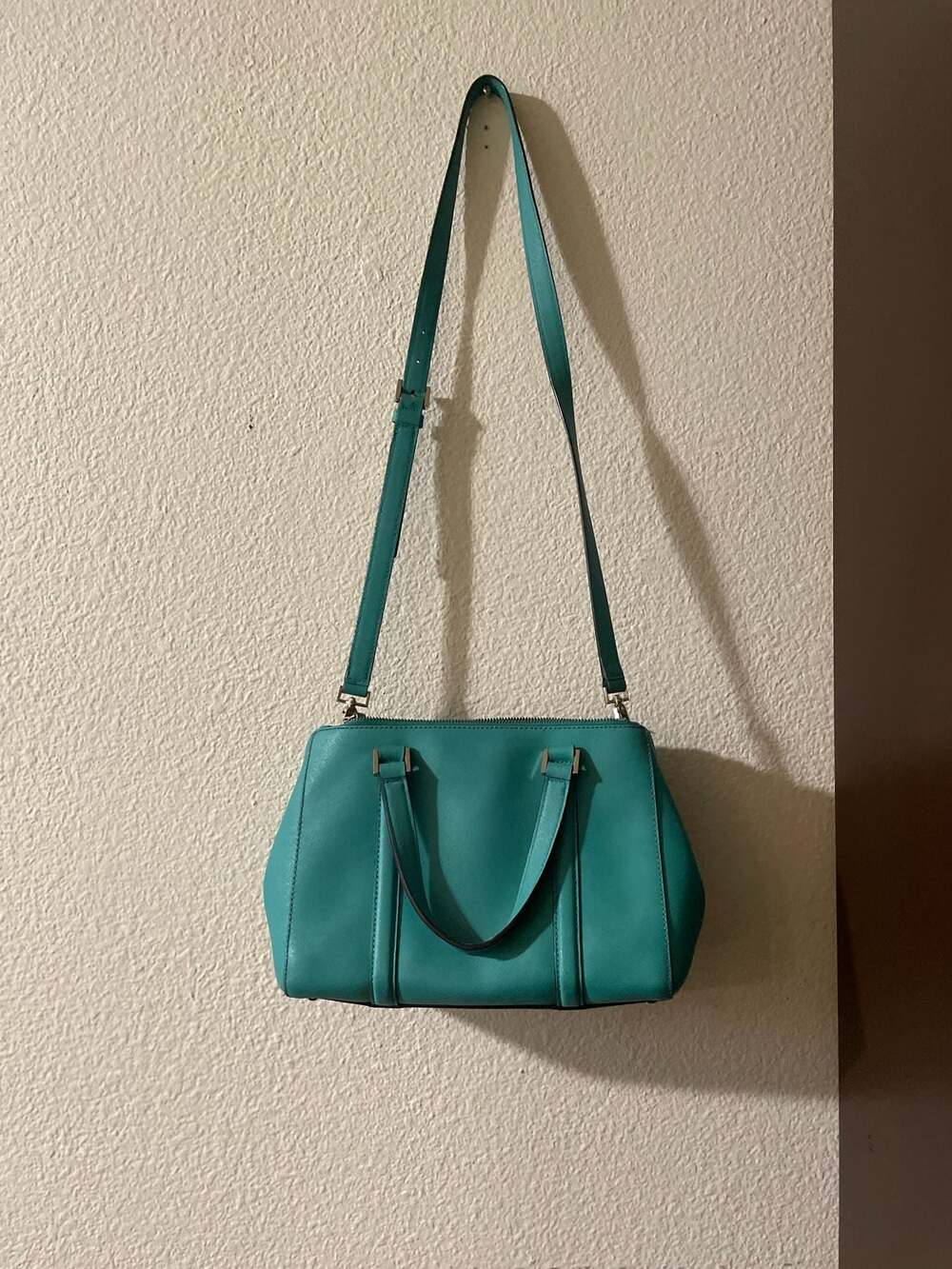 Kate Spade Newbury Lane Saffiano Leather Satchel in Teal - Picture 2 of 11